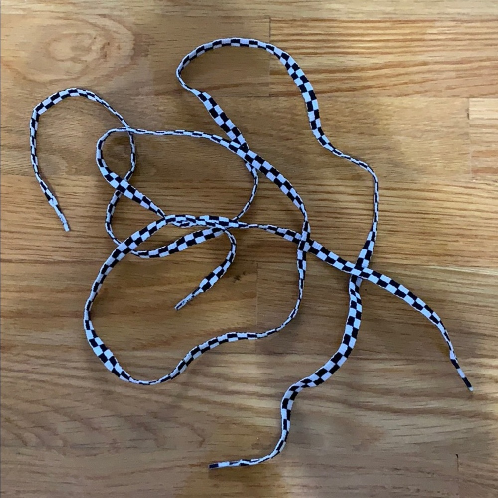 Checkered Vans shoe laces